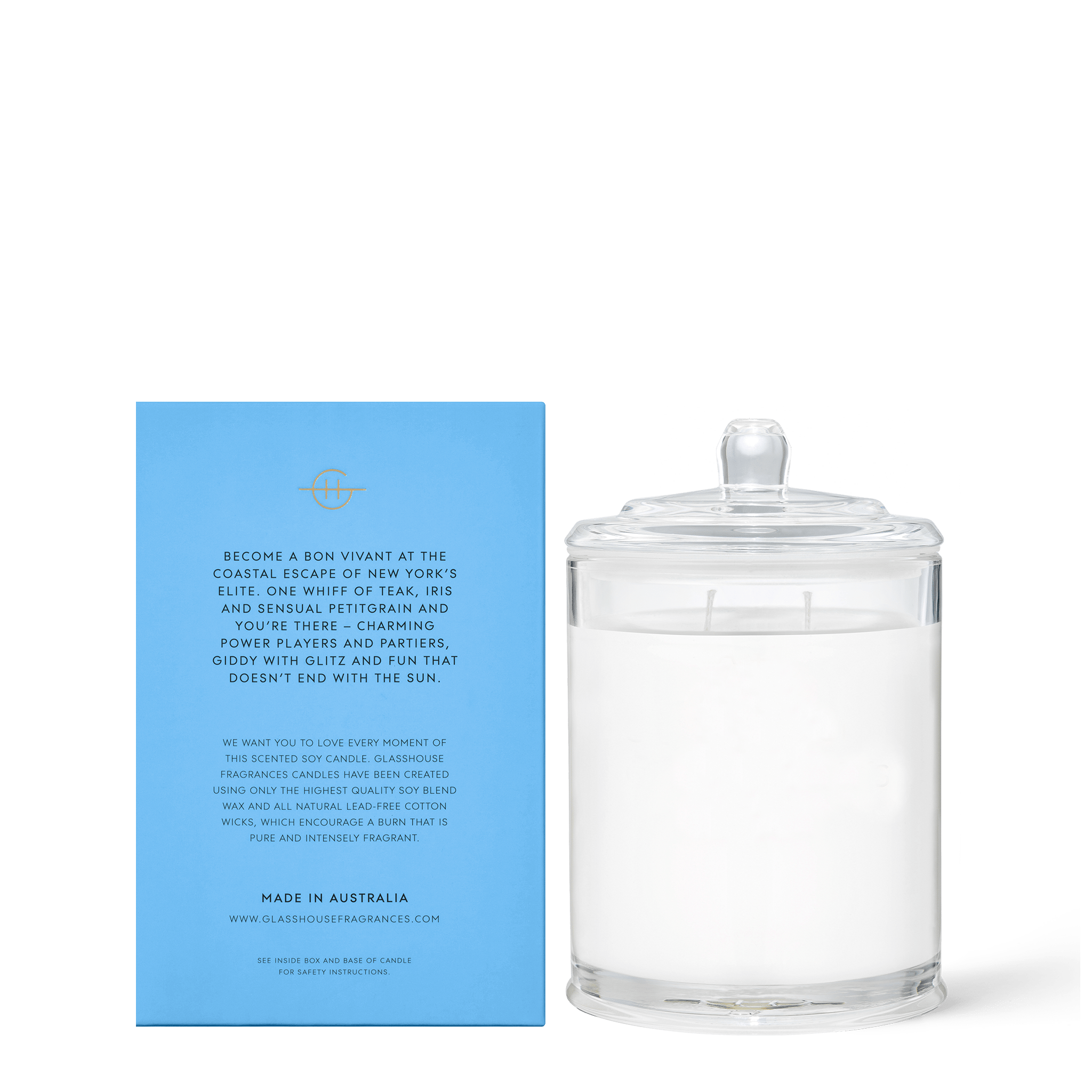 Glasshouse 13.4 oz. Candle - The Hamptons - From Me To You