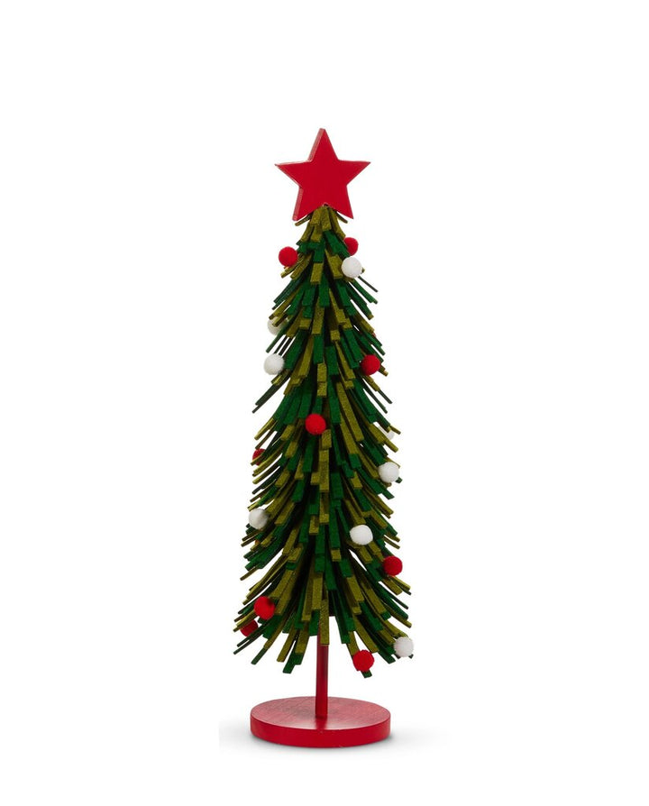 Raz Red and Green Felt Trees