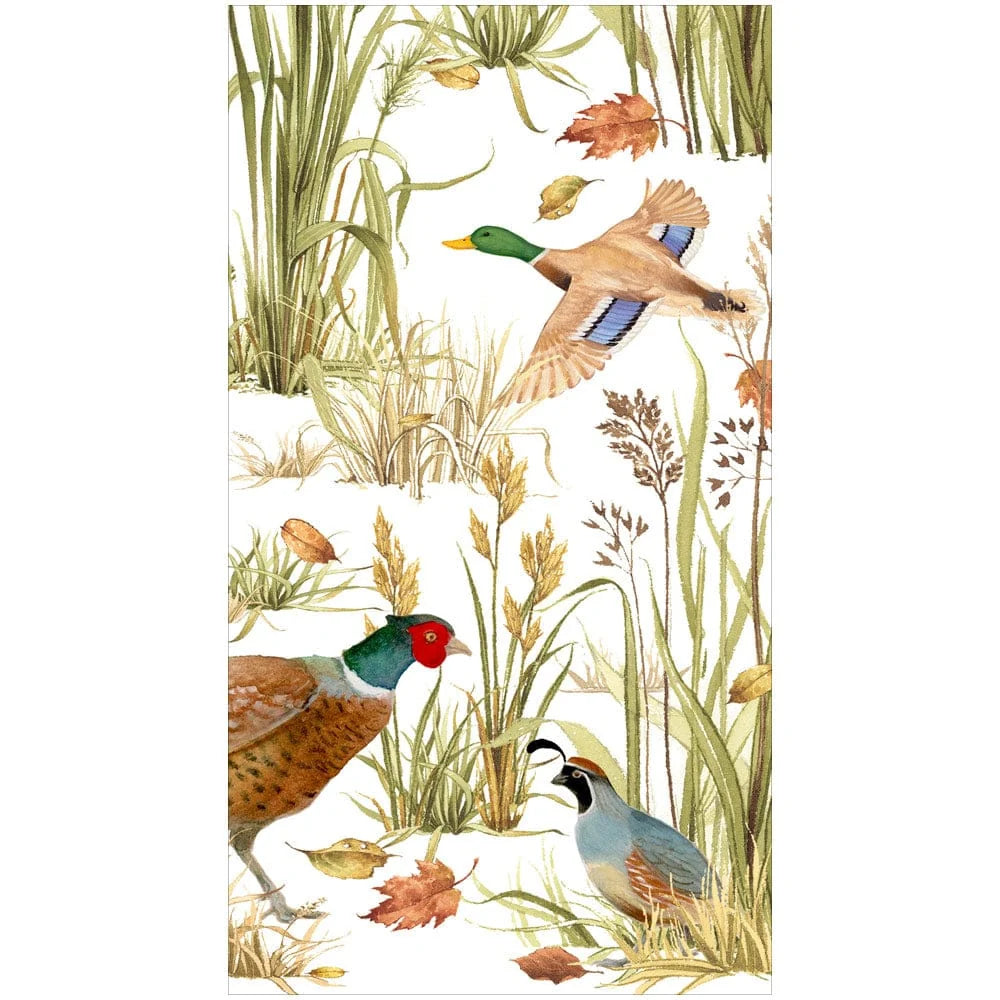Caspari Guest Towel Napkins -Birds of a Feather