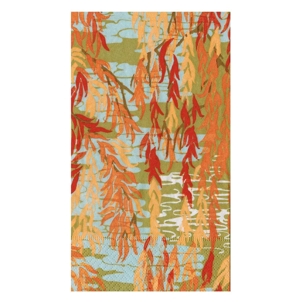 Caspari Guest Towel Napkins -Willows
