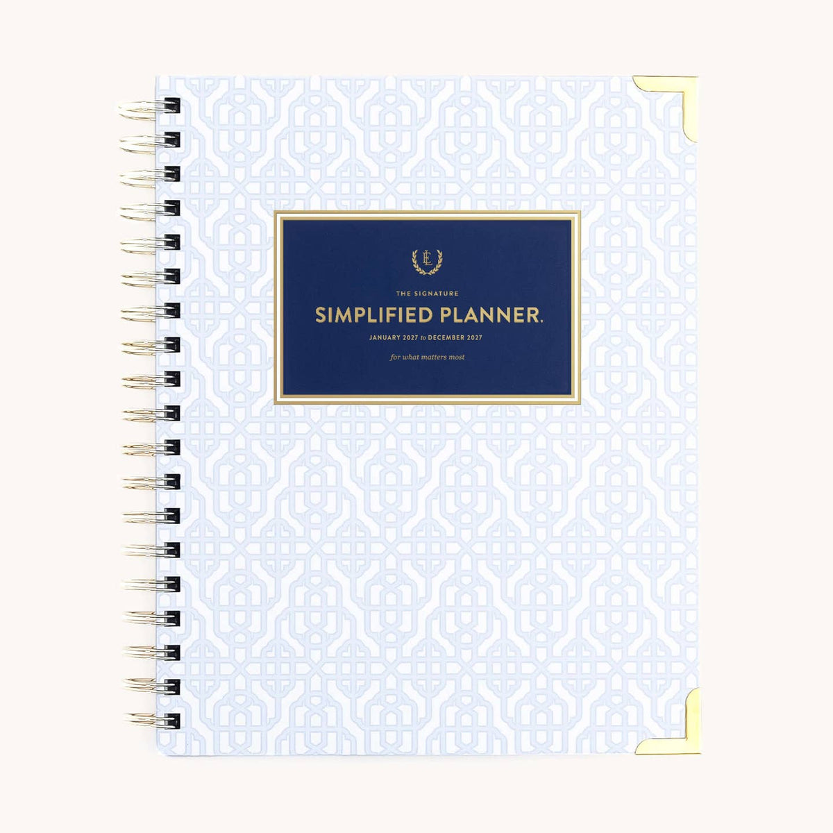 2027 Spiral Daily Simplified Planner - Carolina Trellis - From Me To You