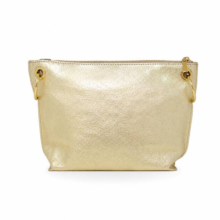 Genuine Italian Leather Crossbody Bag New Version-GOLD