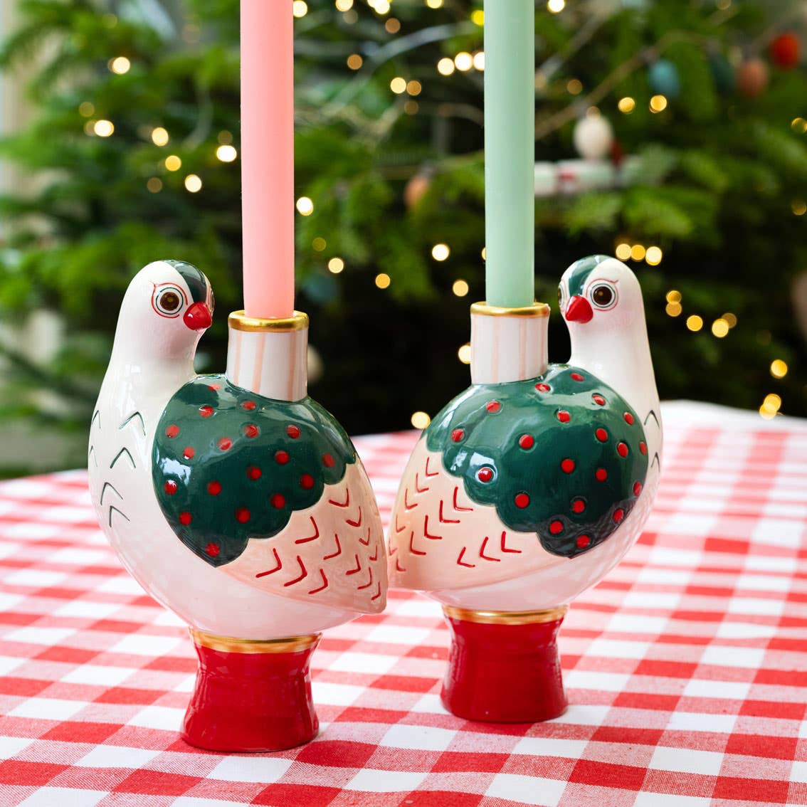 Bird Ceramic Candle Holder | 20cm | Christmas | Everyday |