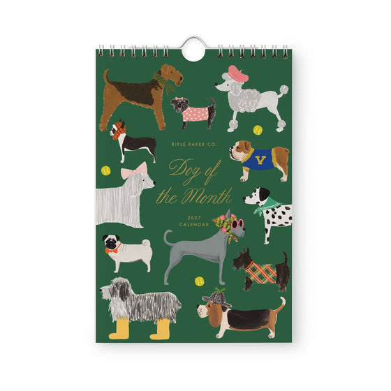 Rifle 2027 Dog of the Month Kitchen Calendar (6x9)