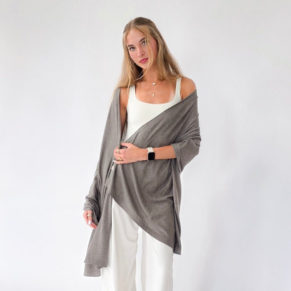 Catalina Cashmere Blend Scarf-Mocha