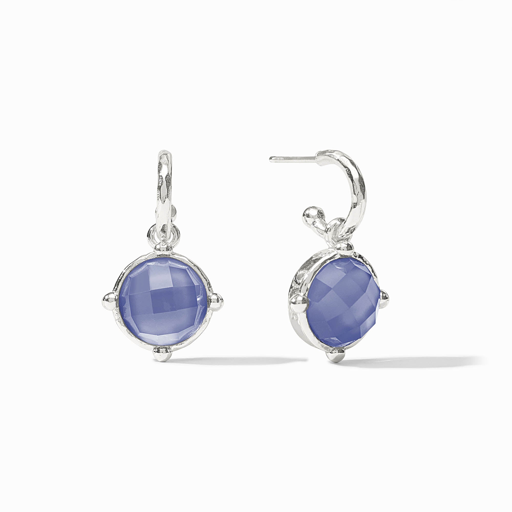 Julie Vos Honeybee Hoop & Charm Earring-Silver-