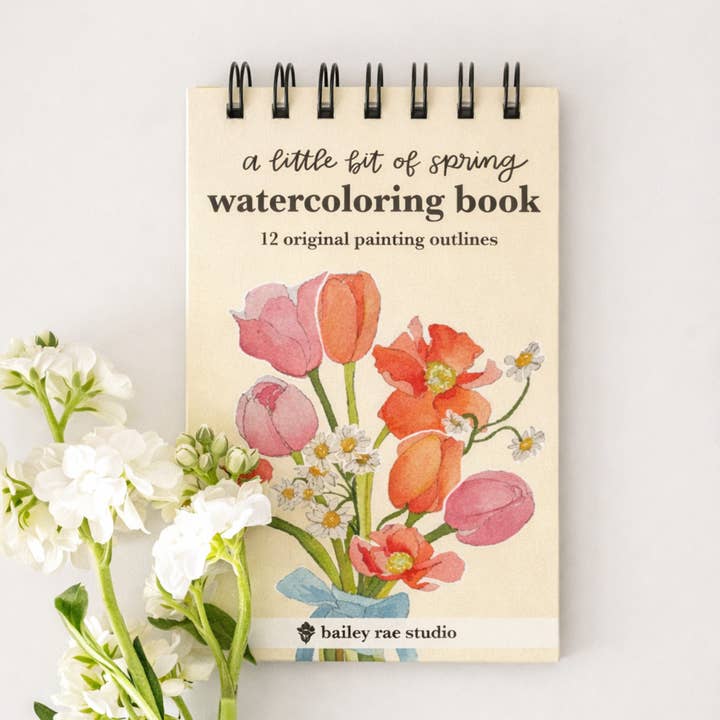 A Little Bit of Spring - Mini Watercoloring Book - From Me To You