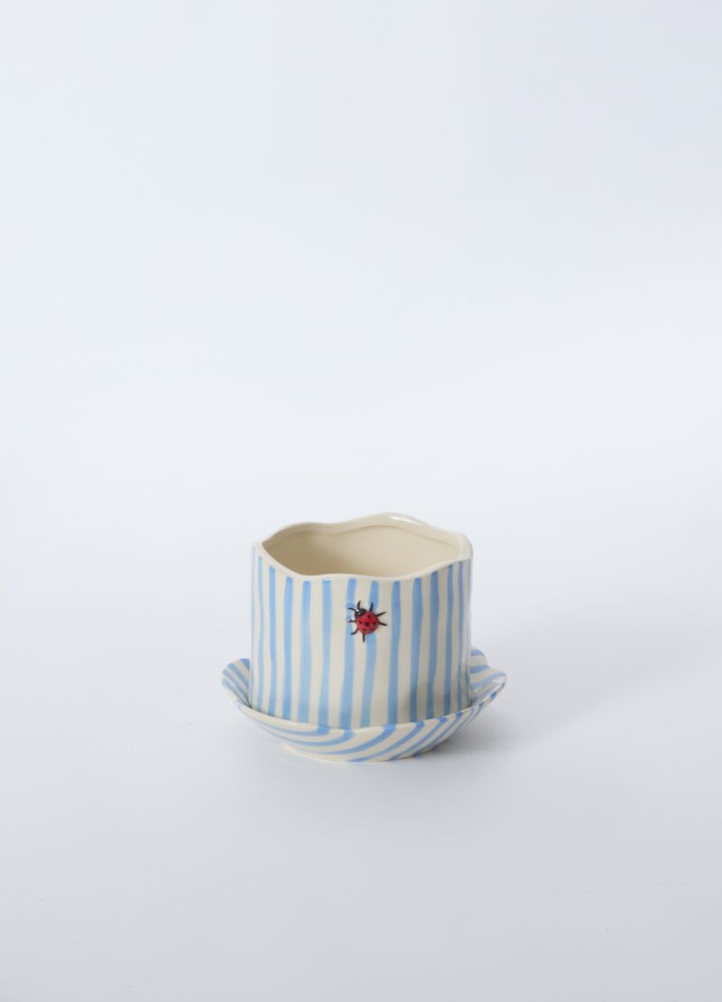 Accent Decor Ladybug Pot with Saucer - 6.5"x 4.5" - From Me To You