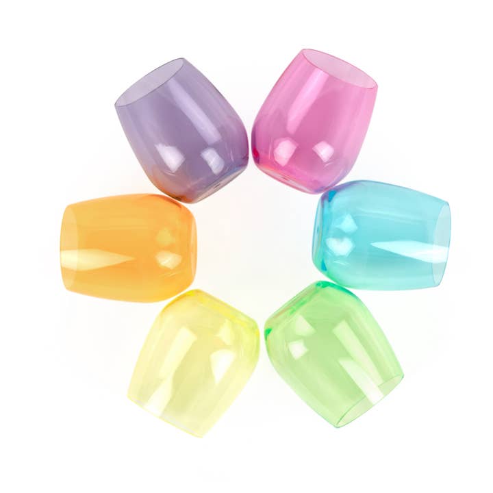 Acrylic Stemless Wine Glasses - Bright - From Me To You