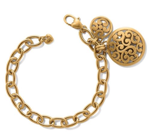 Brighton Contempo Medalln Gold Link Bracelet - From Me To You
