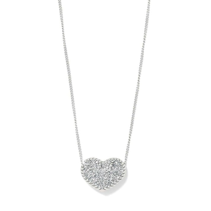 Brighton Illumina Celeste Heart Bold Necklace - Silver - From Me To You