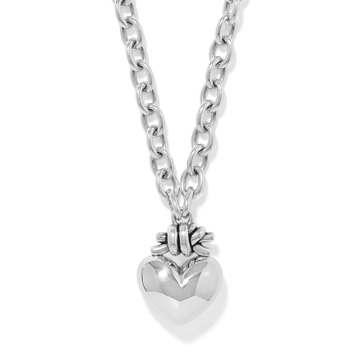 Brighton Interlok Love Knot Large Heart Necklace - From Me To You