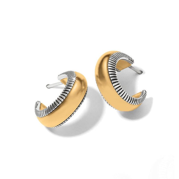 Brighton Interlok Noir Golden Small Hoop Earrings - From Me To You