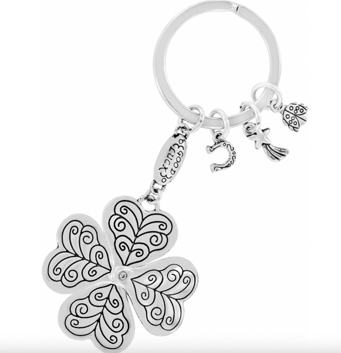 Brighton Lucky Clover Heart Key Fob - From Me To You