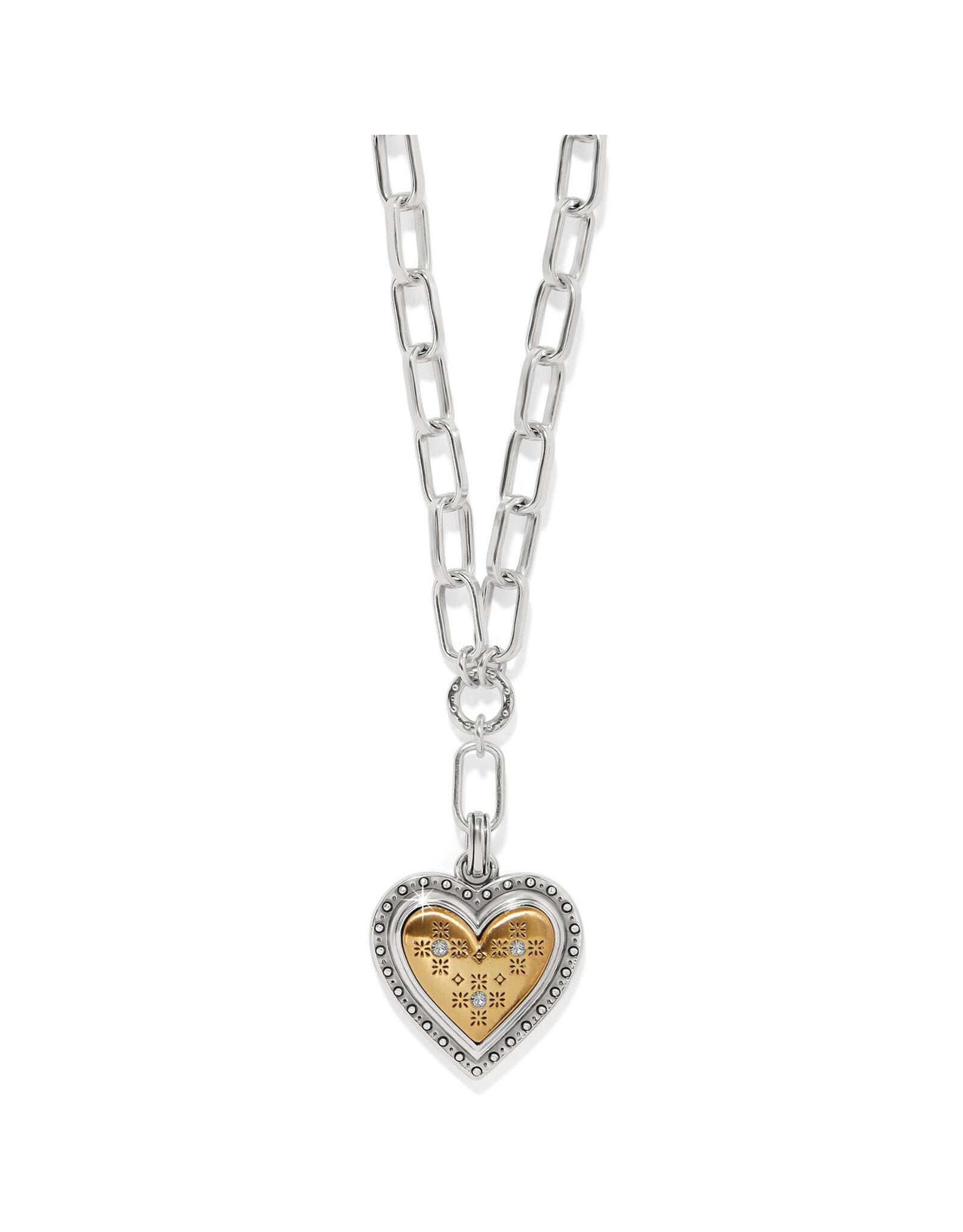 Brighton Mosaic Heart Two Tone Necklace - From Me To You