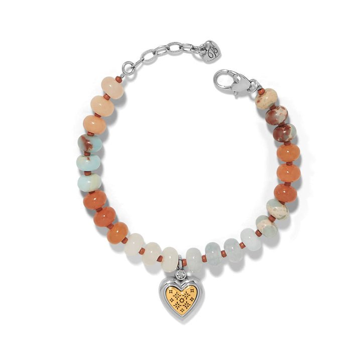 Brighton Mosaic Two Tone Heart Beaded Bracelet - From Me To You
