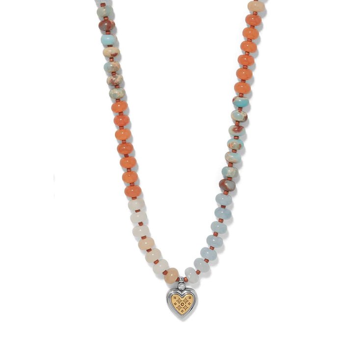 Brighton Mosaic Two Tone Heart Beaded Necklace - From Me To You