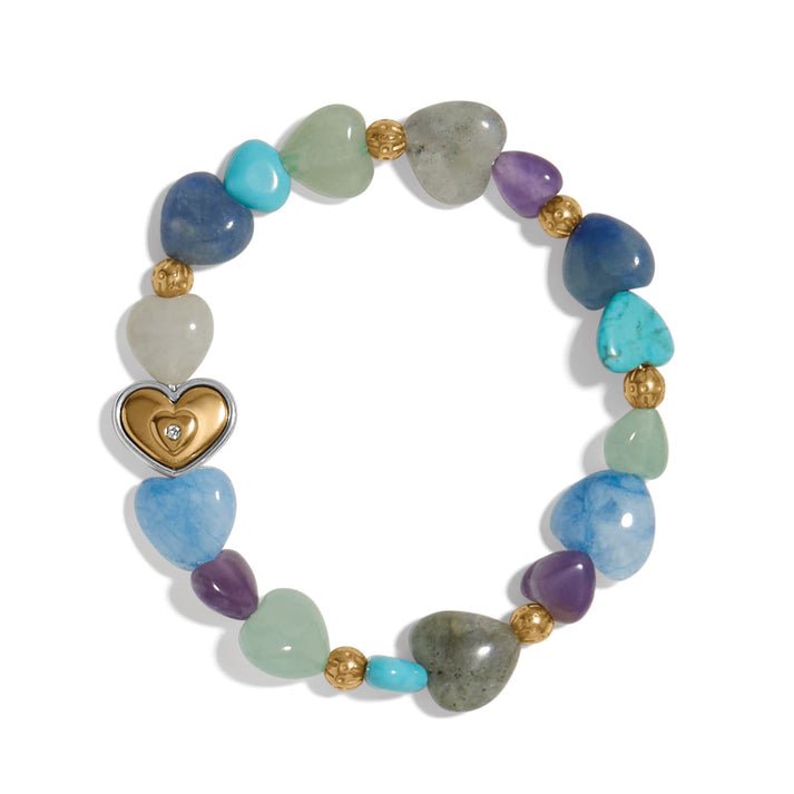 Brighton One Heart Multi Heart Bead Stretch Bracelet - From Me To You