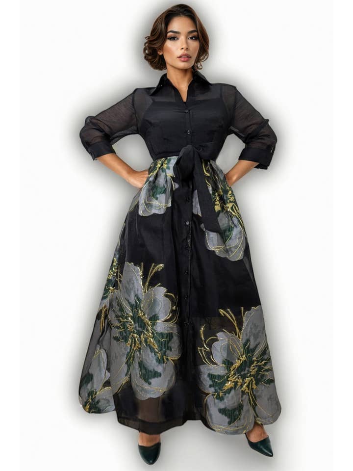 Brocade Beauty Maxi Dress - From Me To You