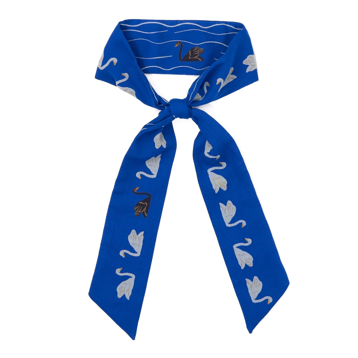 Camile Twilly Scarf SWAN Print 36x2 - From Me To You