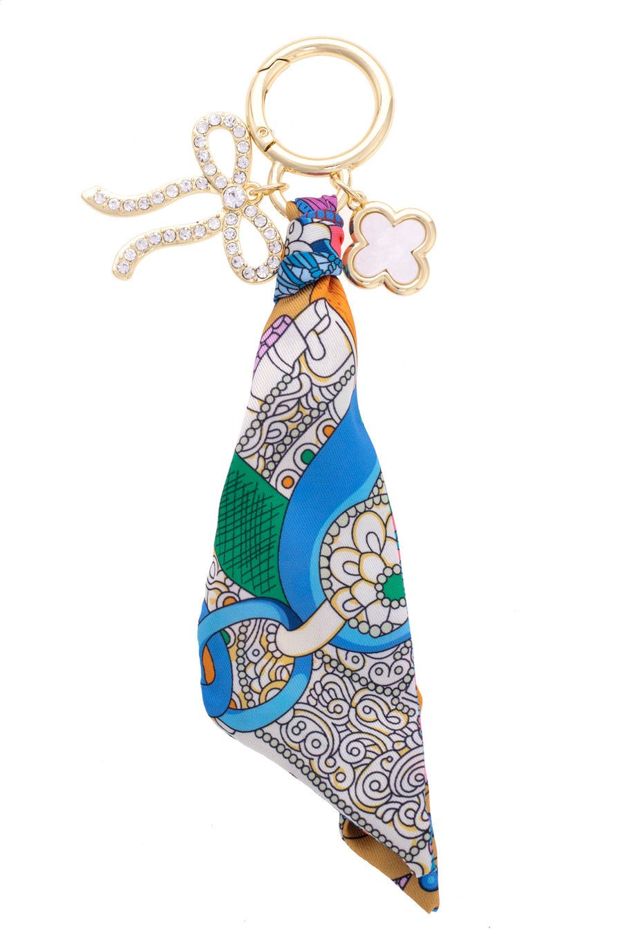 Canvas [26844BC - MU] Cassie Pave Bow Twilly Bag Charm in Multi - From Me To You
