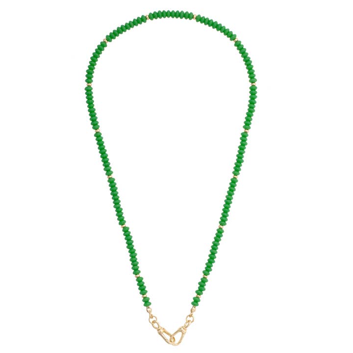 Canvas [27486N - GN] Aurora Beaded Necklace in Kelly Green - From Me To You