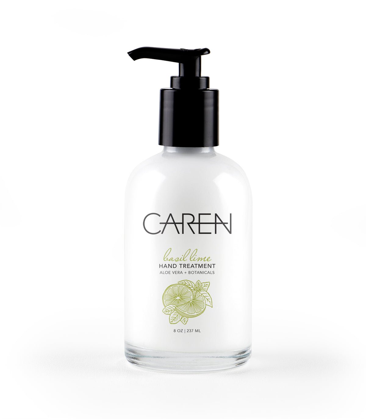 Caren Hand Treatment - Basil Lime - 8 oz Glass Bottle - From Me To You