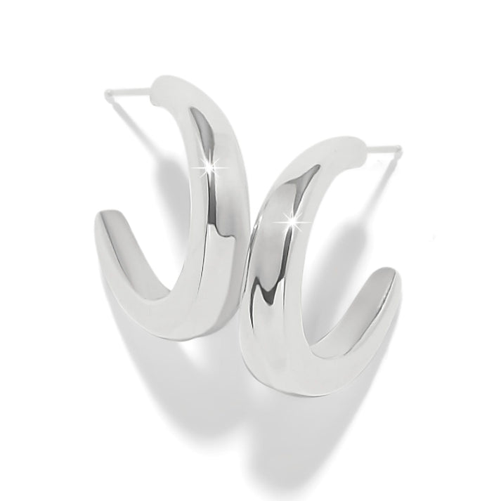 Brighton Cascade Rio Hoop Earrings-Silver
