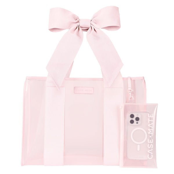 Case - Mate Jelly Tote w/ Phone Pouch - Ballet Pink Bow - From Me To You