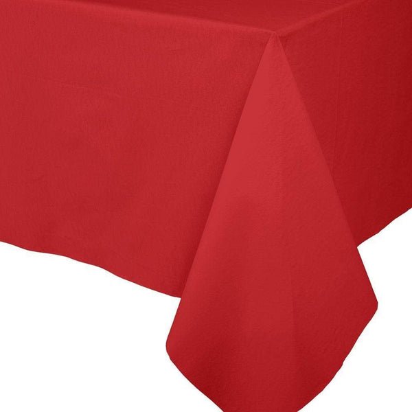 Caspari Paper Linen Solid Table Cover in Red - 1 Each - From Me To You