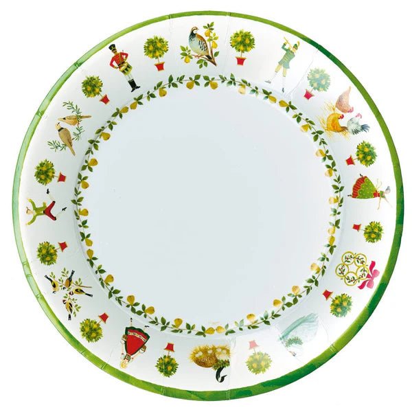Caspari Salad/Dessert Plates - On The Twelfth Day - From Me To You