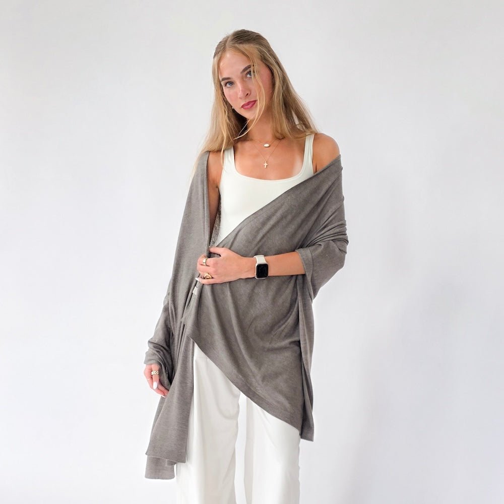 Catalina Cashmere Blend Scarf-Mocha - From Me To You