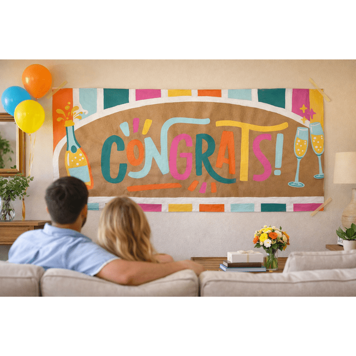 Congrats! Banner By Number - From Me To You