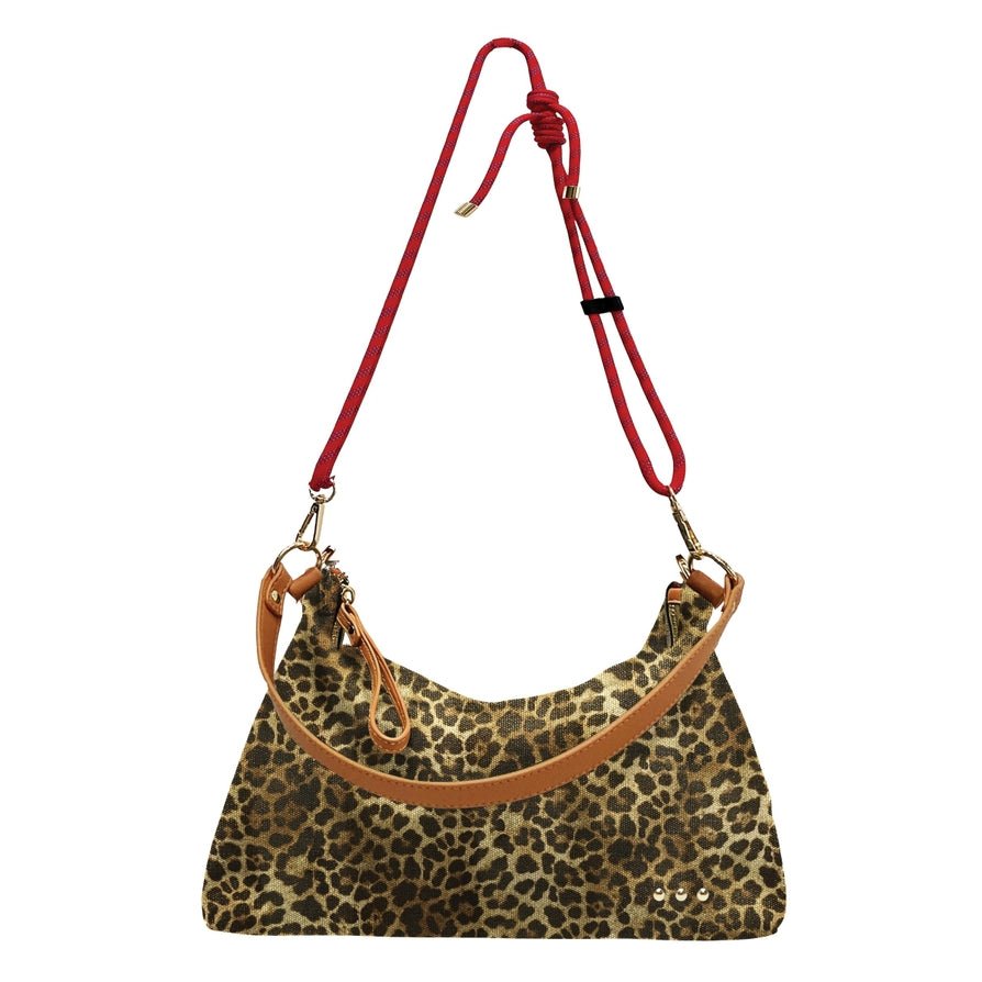 Cosette Canvas Shoulder Bag-Leopard - From Me To You