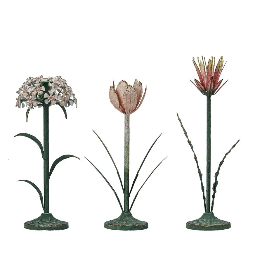 Creative Co - op Painted Metal Vintage Reproduction Toleware Taper Holder, 3 Styles - From Me To You