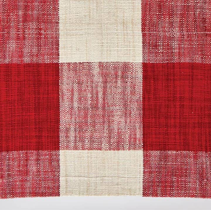 Tableau-Monroe Check-Cranberry Table Runner