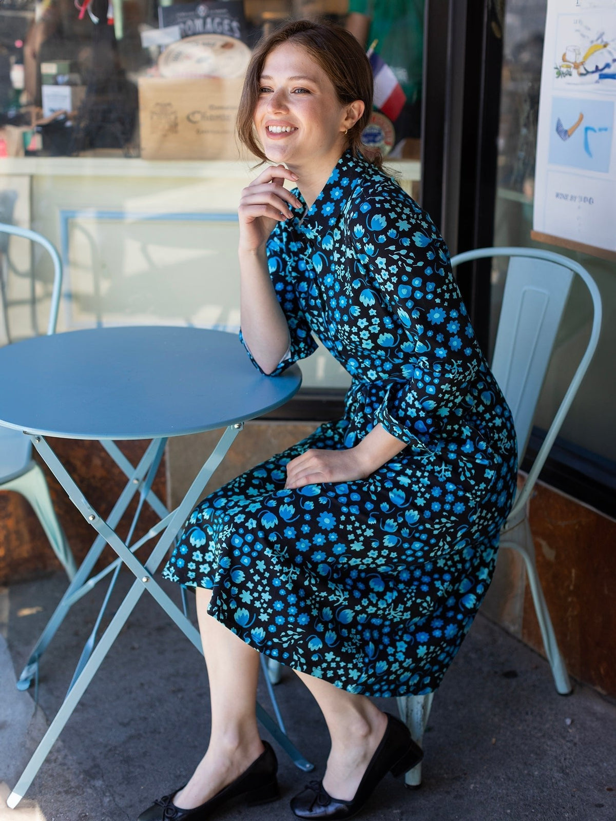 DELIA midi dress Blossom Breeze Blue - From Me To You