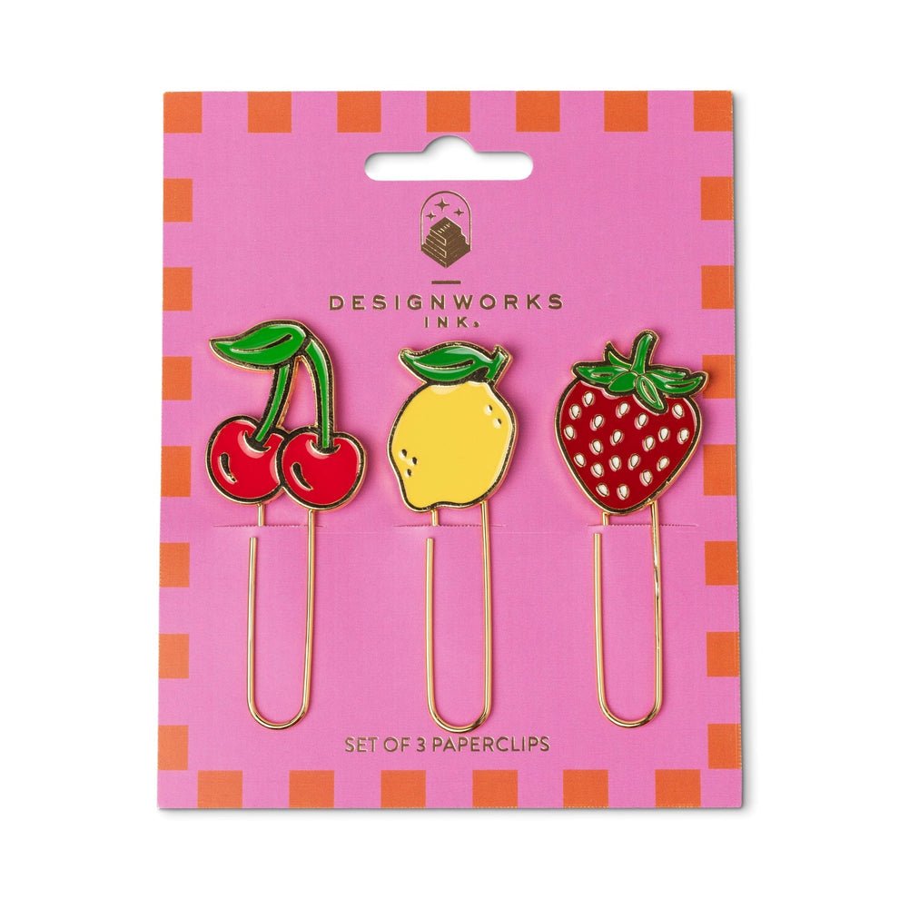 Designworks Set of 3 Paperclips - Fruit - From Me To You