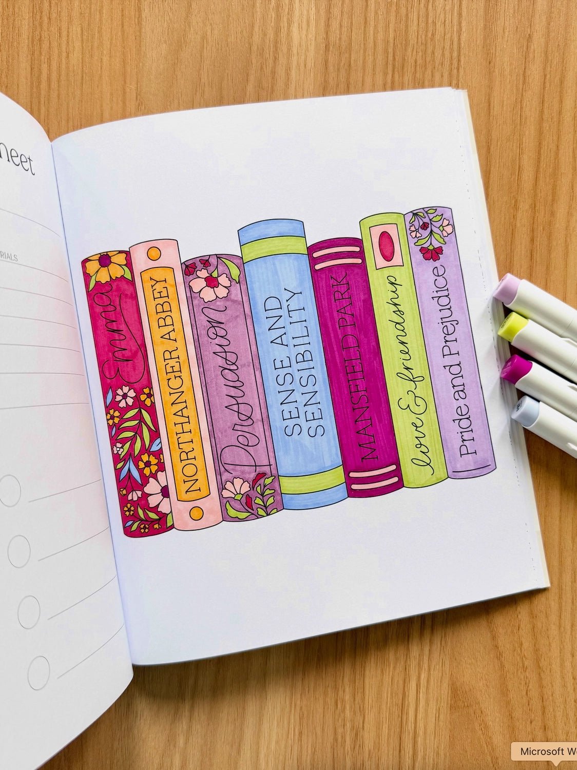 Elyse Burns All Booked Up Coloring Book - From Me To You