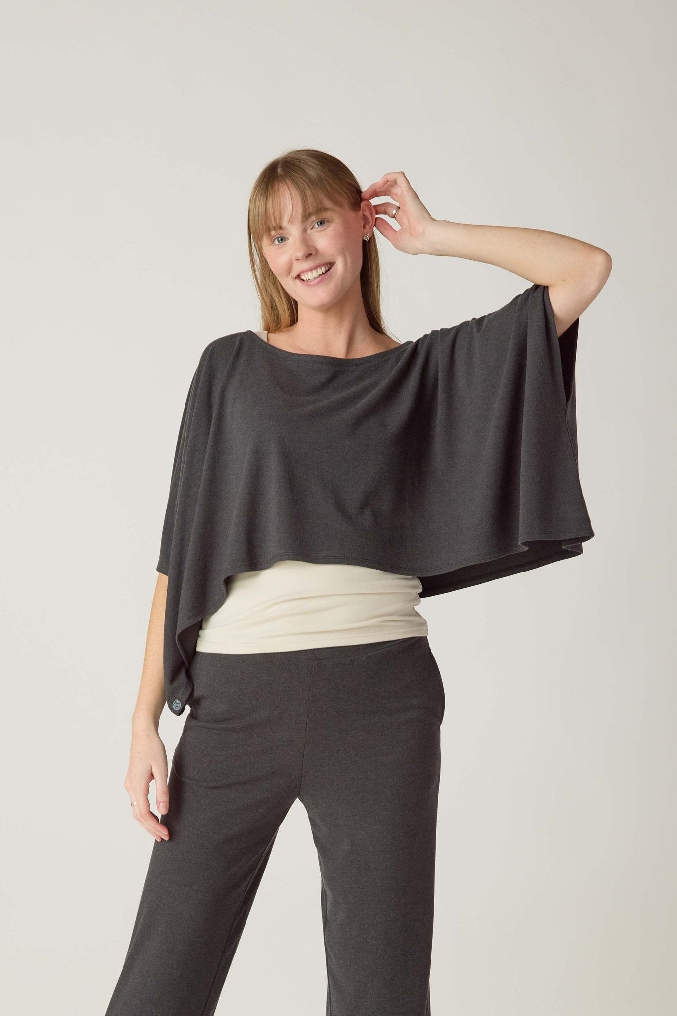 Faceplant Dreams - Soft Shrug Shirt: Charcoal - One - Size - From Me To You