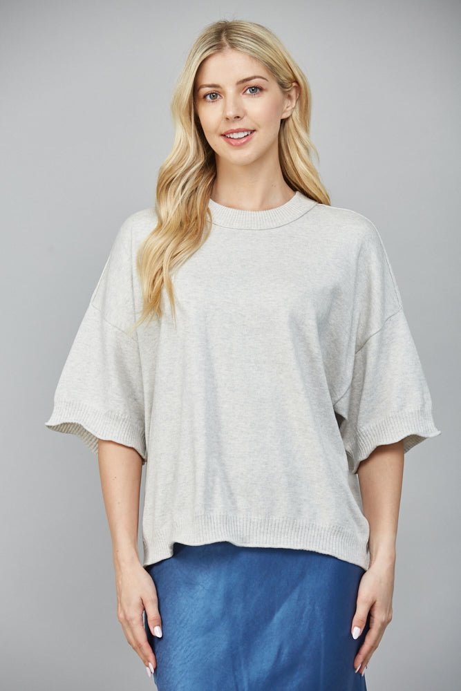 Fate CASHMERE BLEND DROP SHOULDER SWEATER - Cream - From Me To You