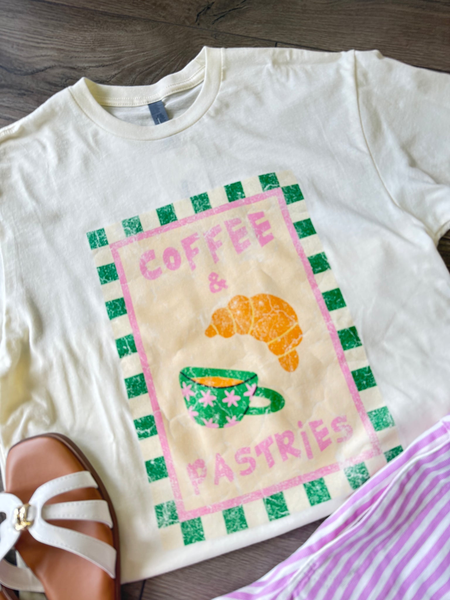 Gee Gee - Coffee and Pastries Graphic Tee - From Me To You