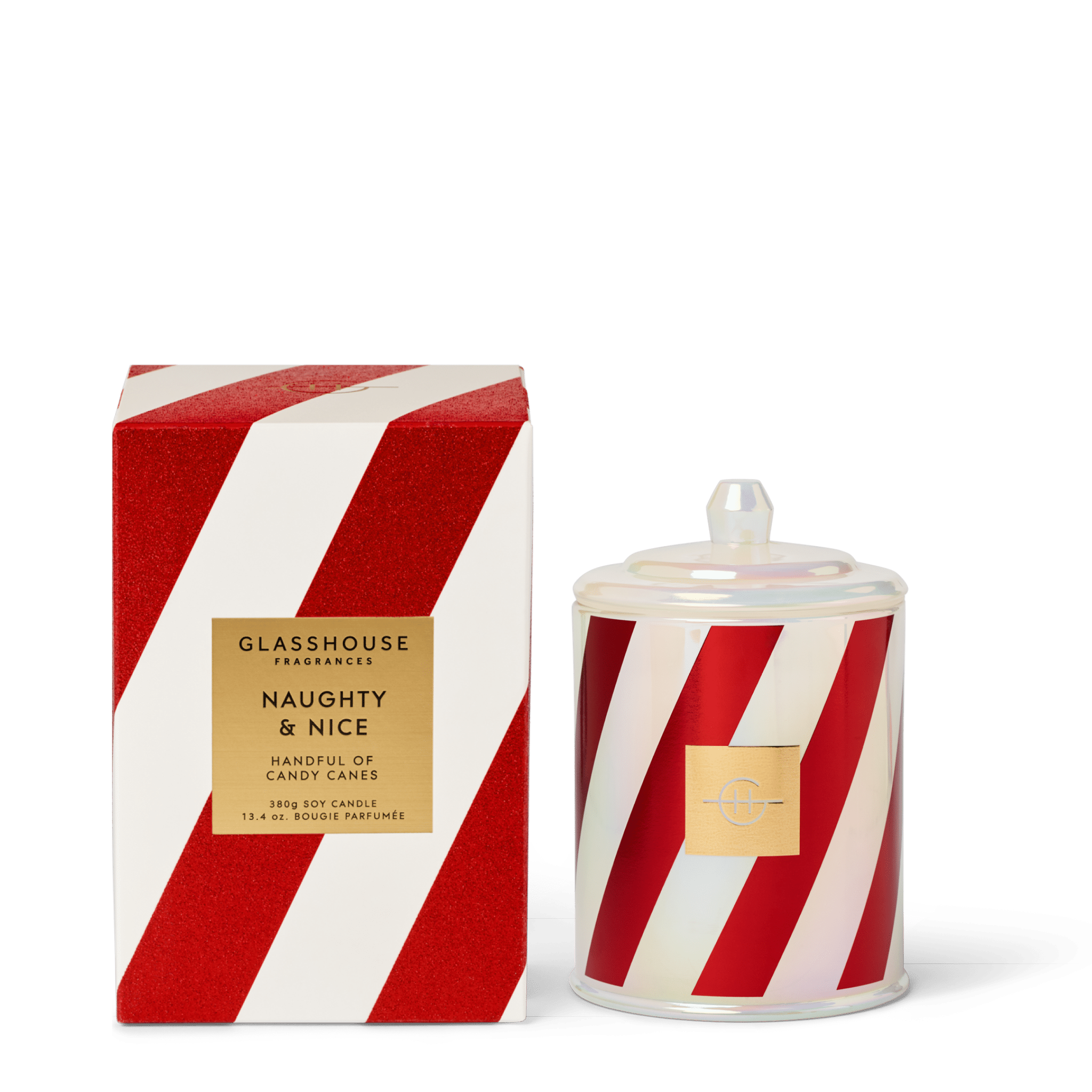 Glasshouse 13.4 oz. Christmas Candle 25 - Naughty and Nice - From Me To You