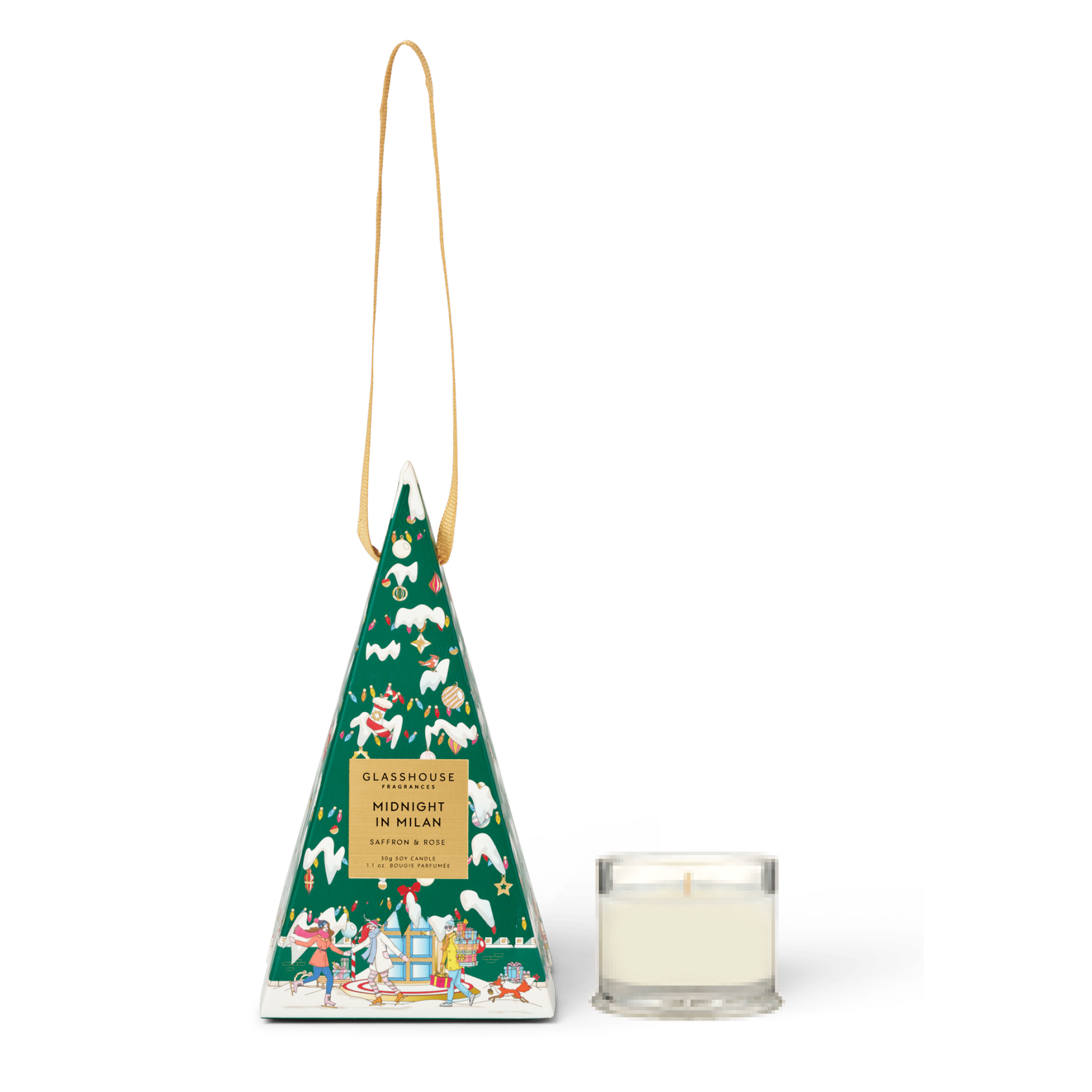 Glasshouse Christmas Bauble Candle Midnight in Milan - From Me To You
