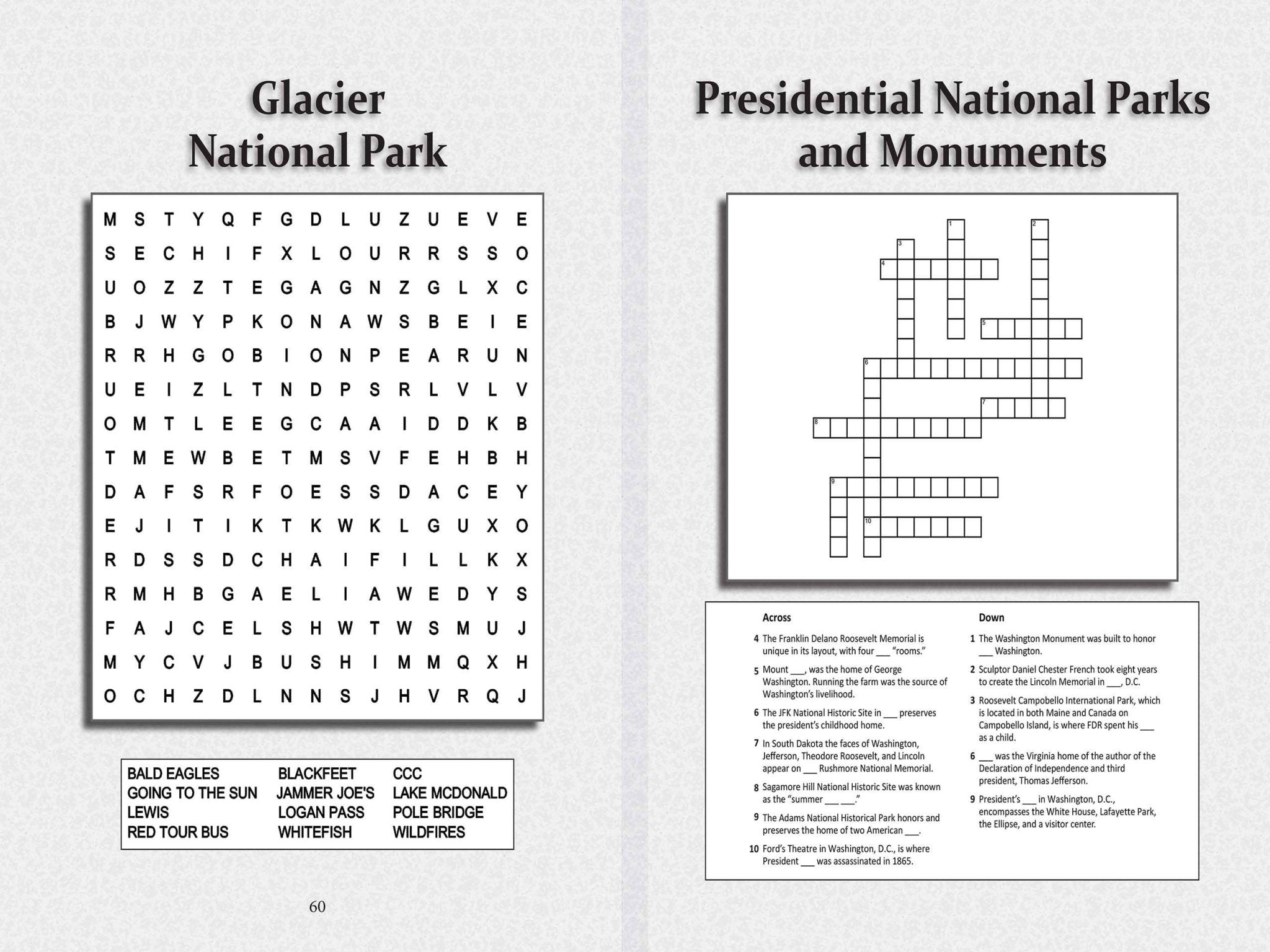 Great American National Parks Road Trip Puzzle Book - From Me To You