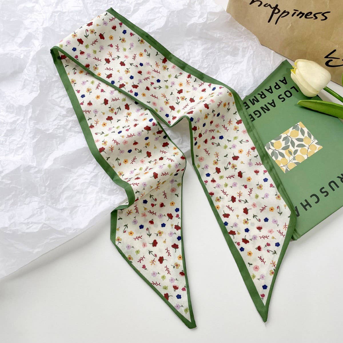 GREEN FRESH PROFESSIONAL SCARF AND RIBBON_CWASC0712 - From Me To You