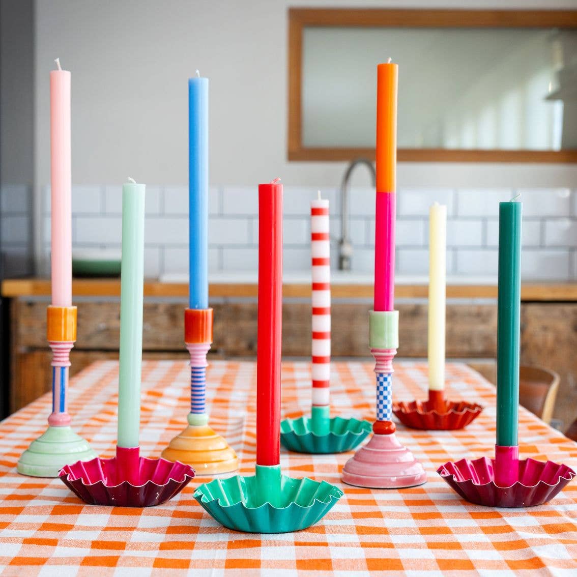 Green Taper Candles | 25 Candles | POS Unit | Christmas | - From Me To You