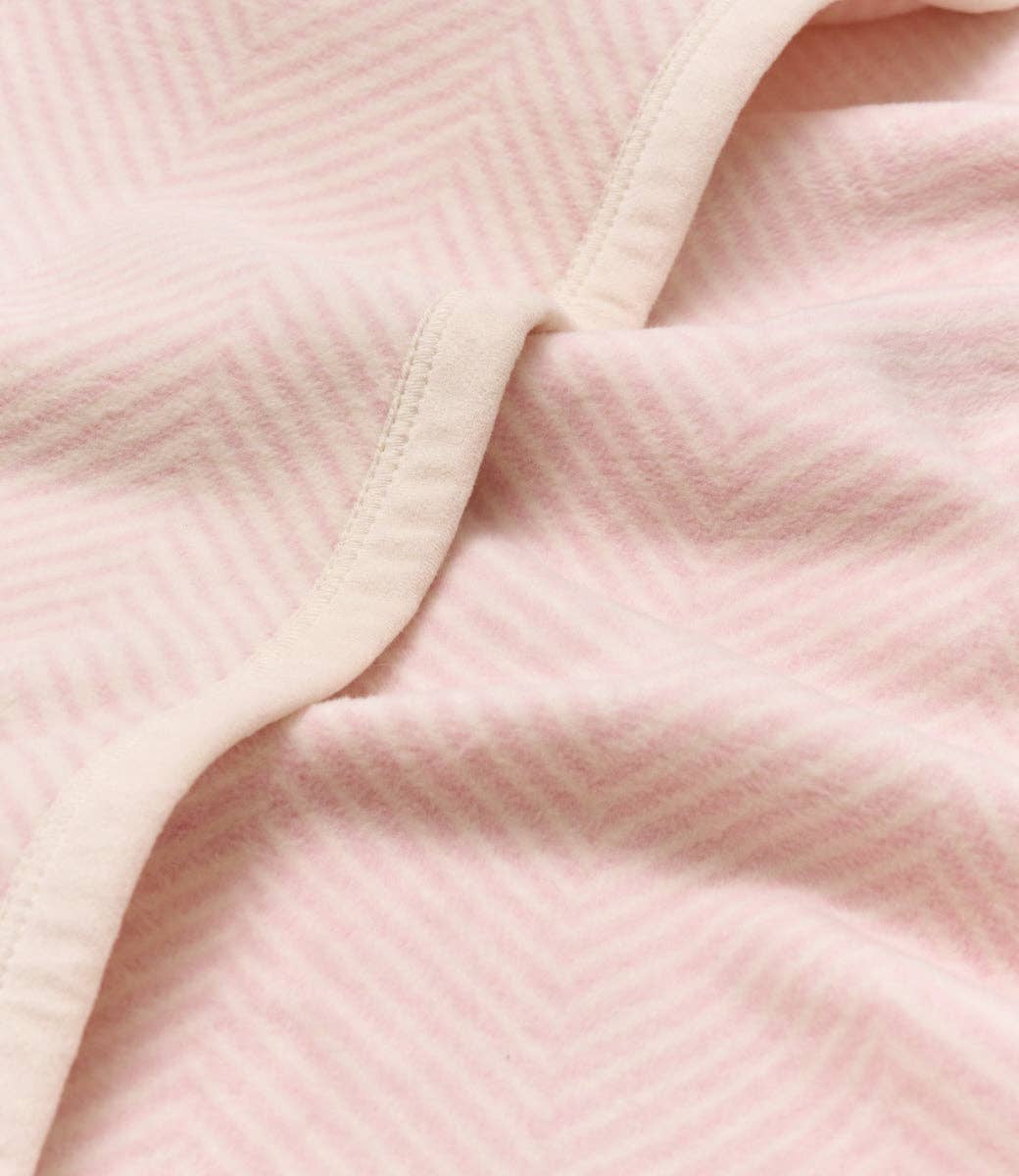 Harborview Herringbone Ballet Pink Mini Blanket - From Me To You