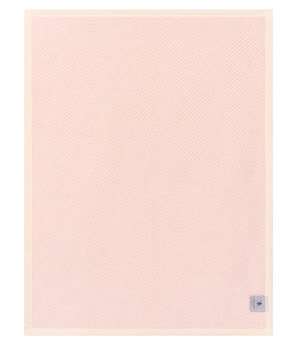 Harborview Herringbone Ballet Pink Mini Blanket - From Me To You