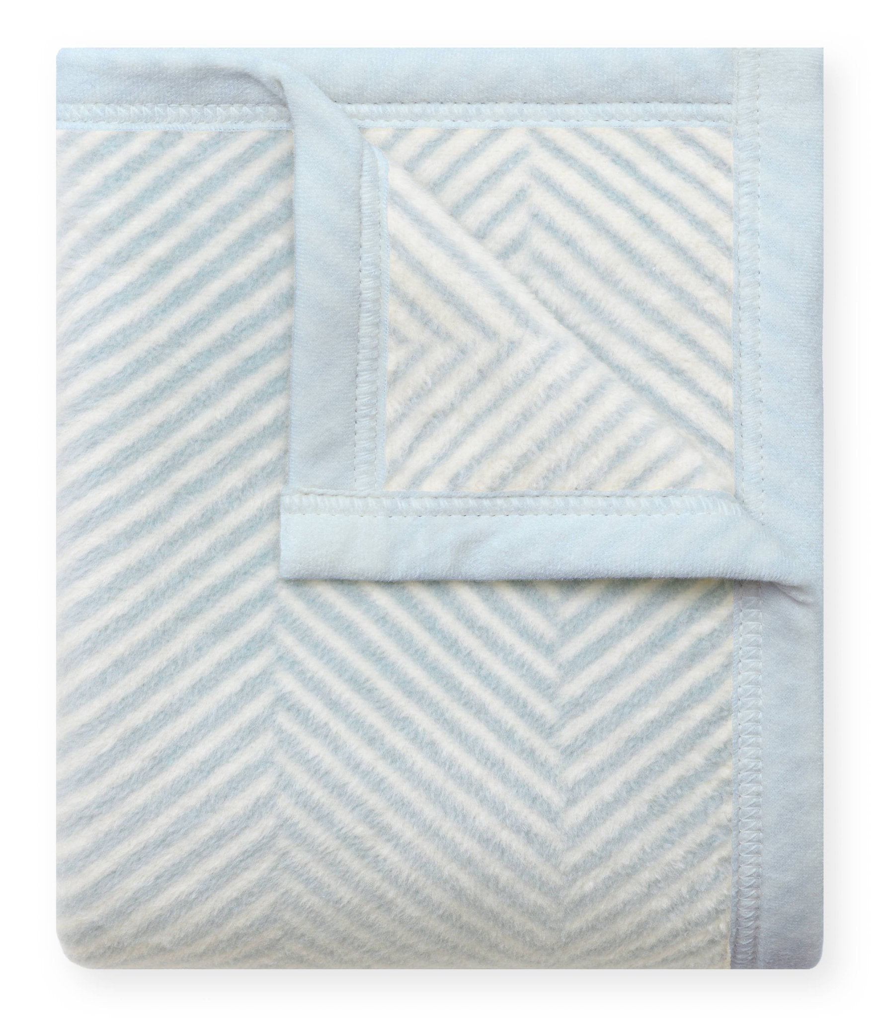 Harborview Herringbone Sky Mini Blanket - From Me To You